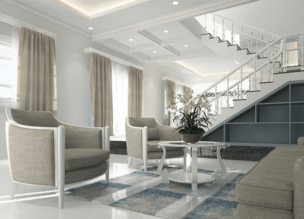 Elegant interior with staircase