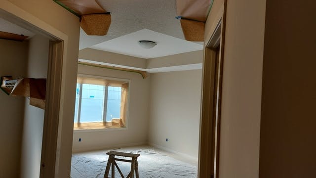 trim and walls prior to being repainted