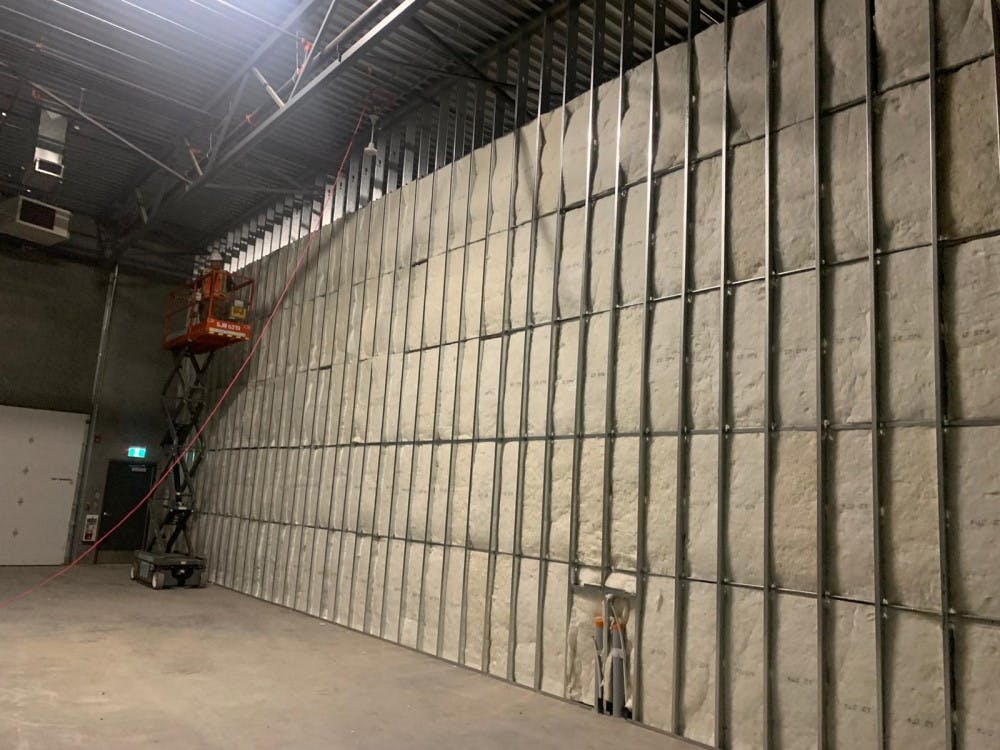 big long insulated wall raedy for drywall installation